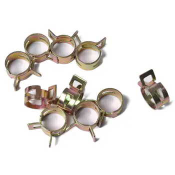 

Adeeing 100pcs 6-15mm 10 Size Car Spring Clip Fuel Line Hose Clip Water Pipe Air Tube Clamp Fastener Car Accessories