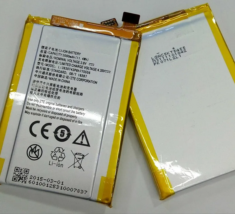 

jinsuli FOR ZTE/Axon A2015 Li3830T43P6h775556 battery Rechargeable Li-ion Built-in mobile phone lithium polymer battery