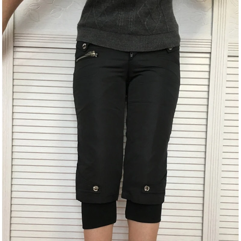 winter black warm duck's down women boot cut pant casual woman female