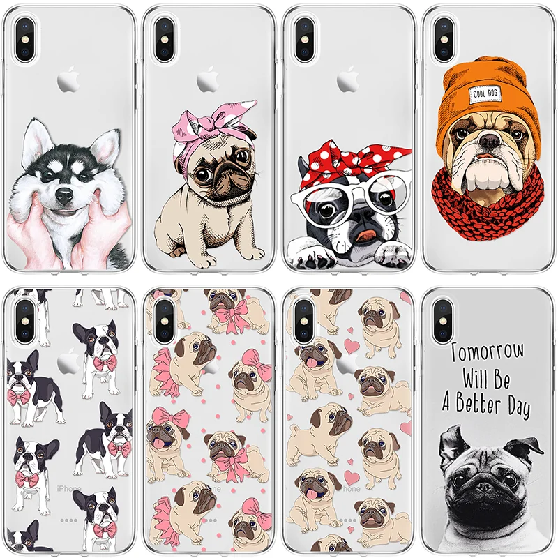 Чехол из ТПУ с собакой для iPhone XS Max XR X SE 6 6S 7 8 Plus чехол Xiaomi Redmi Note 3 4X 5A Pro S2 5 6A 4A 3S Mi A1 5X