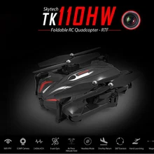 TK110HW Pliable 2.4G 4CH 6 Axes RC Quadcopter Drone WIFI FPV 0.3MP Caméra Main Lancement Avec Des lumières Une Clé Retour automatique