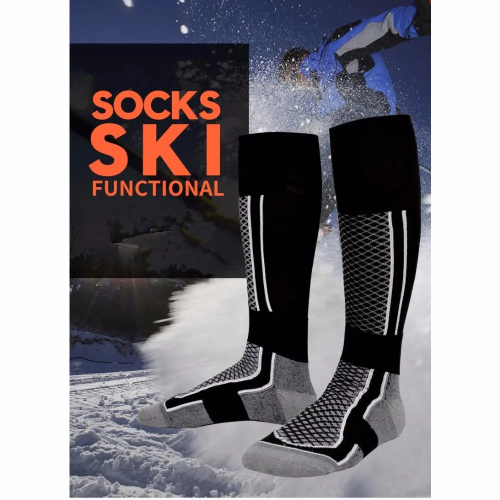 

Ski Socks Women Men 4 Colors Winter Keep Warm Professional Sports Socks Unisex Functional Thick Stockings Socks For Skiing Use