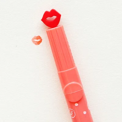 1 шт. милые разноцветные конфеты кавай выделители ручка Креативные DIY штампы текстовый маркер ручка школьные принадлежности офисные канцелярские принадлежности - Цвет: Красный