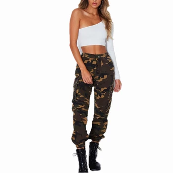 

High Waist Camouflage Loose Joggers Women Camo Pants Streetwear Punk Cargo Pants Women Trousers Plus Size XL