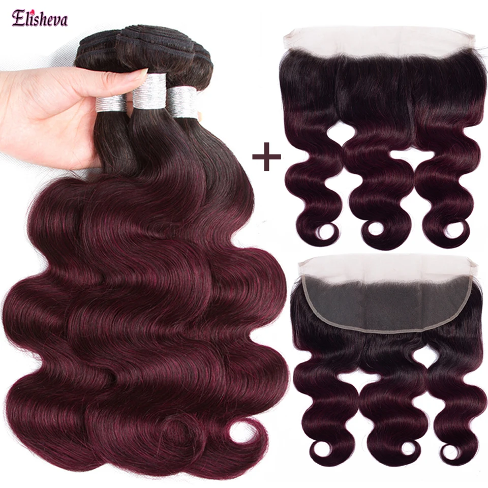 Pacotes de ombre elisheva com frontal 1b