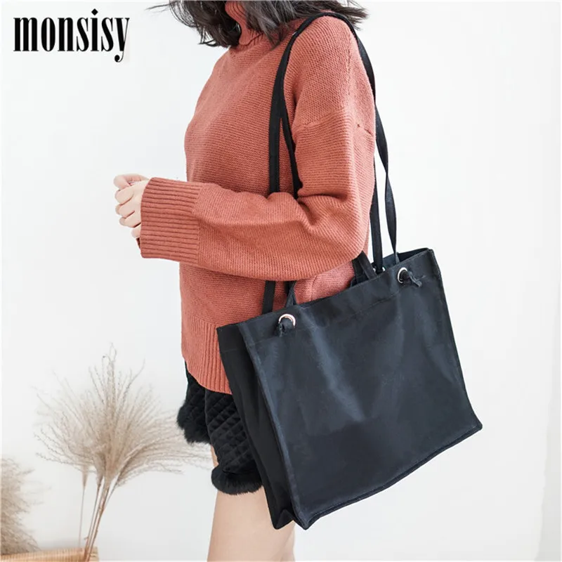 Monsisy/Новинка 2019 года Холщовая Сумка для девочек женская сумка на плечо модная