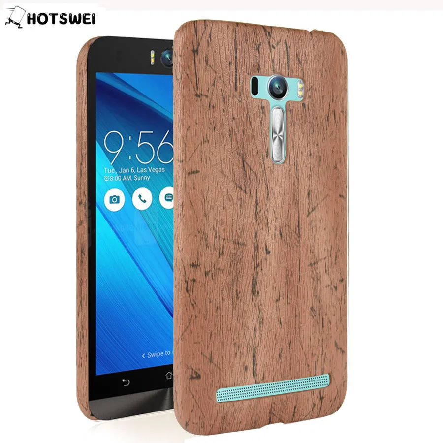 Чехол HOTSWEI Для ZenFone Selfie ZD551KL тонкий чехол из дерева и твердого пластика защитный