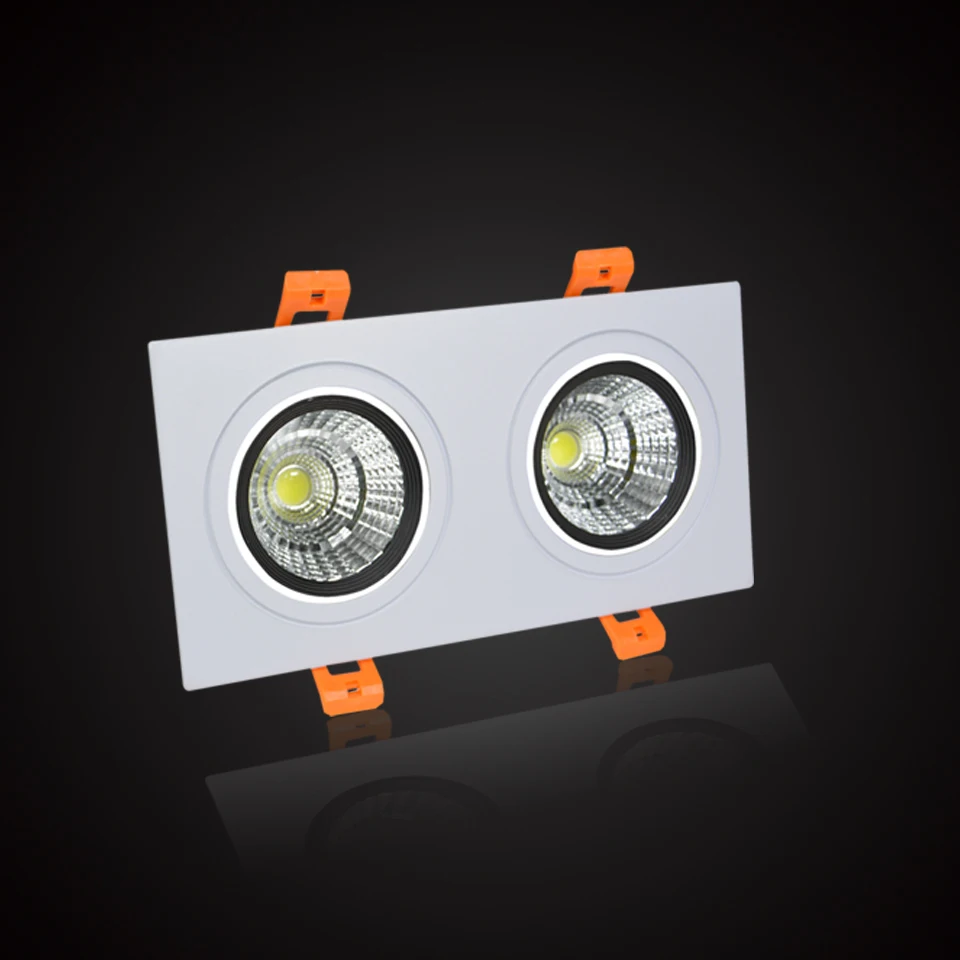 

Modern Double LED Square Downlight COB 6W 10W 14W 20W LED Ceiling Spot light decoration Ceiling Light AC80-240V Bright Recessed