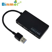 Binmer 5 Гбит/с Скорость 4-Порты и разъёмы USB 3,0 Портативный компактный концентратор адаптер для ПК, ноутбука, Sep 15