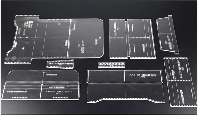 1 комплект акриловый кошелек кожаный шаблон DIY кожевенное ремесло Длинный кошелек на молнии трафарет для шитья узор 20*9 см