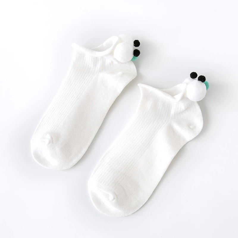 Одна пара в Корейском стиле; включающие зимние носки пружина творческая личность милый, с большими глазами Вязание теплые носки на осень и забавные носки для девочек