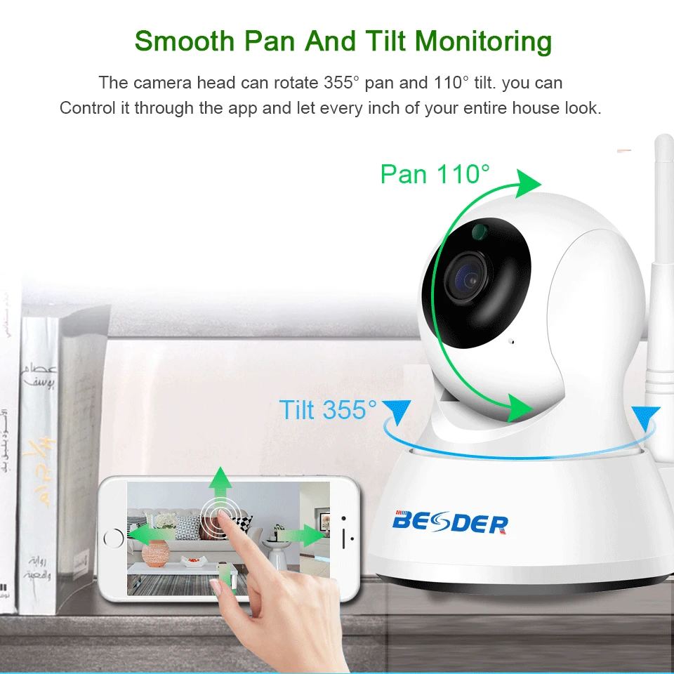 Besder домашняя IP камера безопасности Wi-Fi беспроводная мини Сетевая камера наблюдения Wifi 1080P ночное видение CCTV камера детский монитор