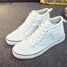 AGUTZM/Мужская парусиновая обувь; сезон весна-осень; коллекция года; Модные Стильные черные Молодежные туфли на плоской подошве со шнуровкой; Лидер продаж; Q18