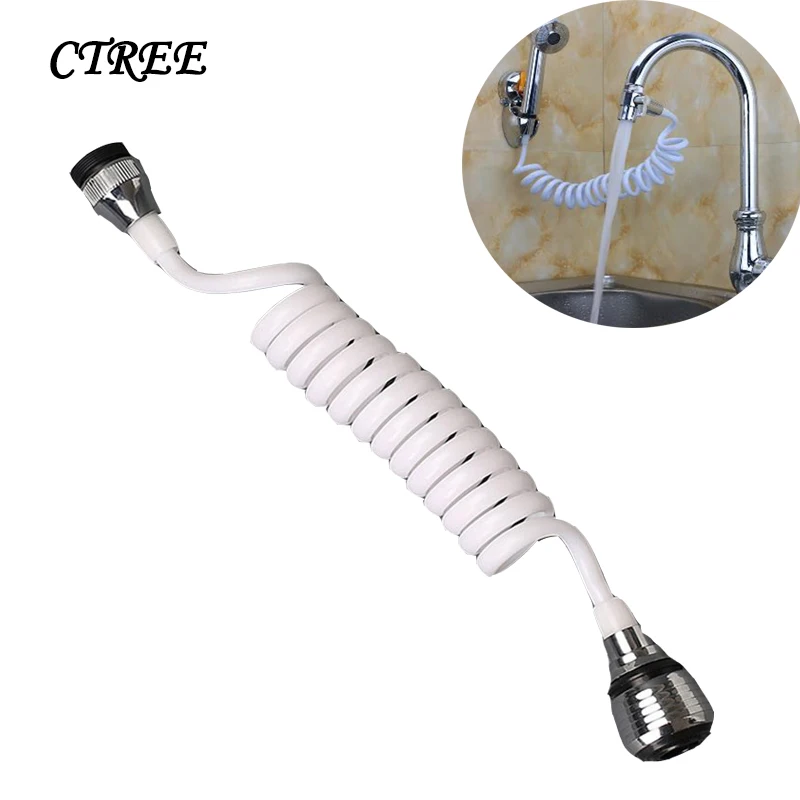 

CTREE Stretching 50cm Extension Tube Tap Water Filter Shower Kitchen Faucet Extender Water-Saving Faucet Extension tube C613