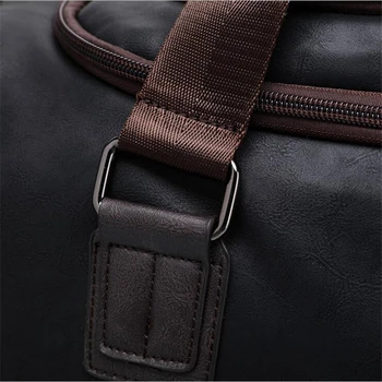 Soft PU Leather Sport Bag Gym Bag Fitness Shoulder Bag Handbag Waterproof Men's Large Capacity Travel Package Tote pack Quality 5