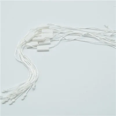 980 шт Полиэстеровая подтяжка для бирка в виде одежды/бирки для одежды белый черный 27 см длина - Цвет: White
