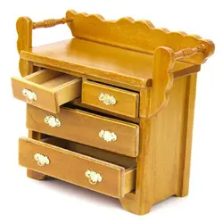 1/12 Dollhouse ящика миниатюрный Мебель для украшения дома с 4 подвижных ящик