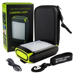 Мобильный банк силы Открытый Кемпинг лампа Палатка свет USB порт 5 режимов портативный подвесной светильник 30 светодиодов фонарь для