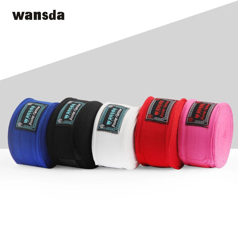 

2pcs/roll 3M Cotton Boxing Sports Strap Kick Boxing Bandage Sanda Muay Thai Karate MMA Taekwondo Hand Gloves Wraps Boxeo Fitness