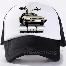 Новые летние кепки для дальнобойщиков delorean 1, крутые Летние черные бейсболки для взрослых, крутые сетчатые кепки для дальнобойщиков, кепки для мужчин, регулируемые