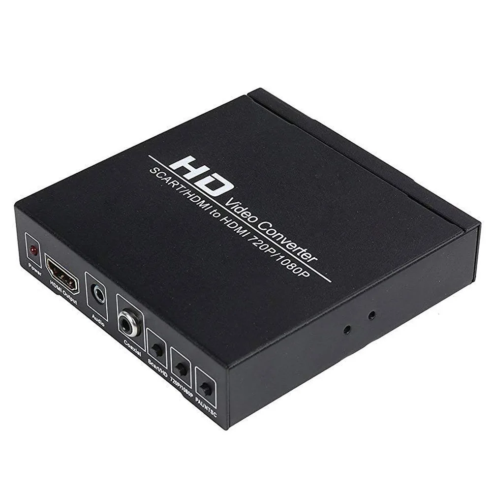 AAAE PAL/NTSC SCART и HDMI в HDMI видео конвертер 1080P Upscaler с 3,5 мм и коаксиальный аудио выход для игровой консоли