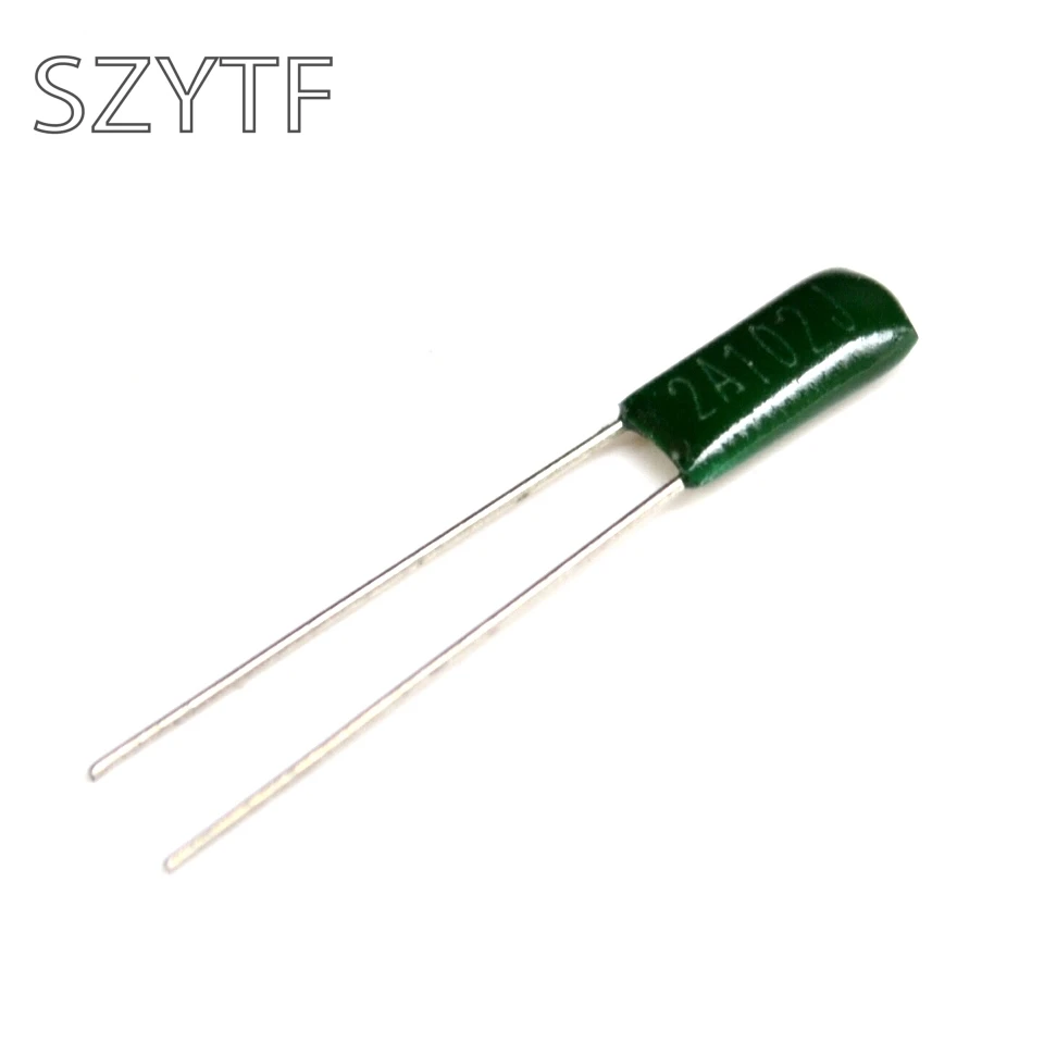 

200pcs/bag spacing 2A102J 100V 1NF 1000PF polyester capacitors