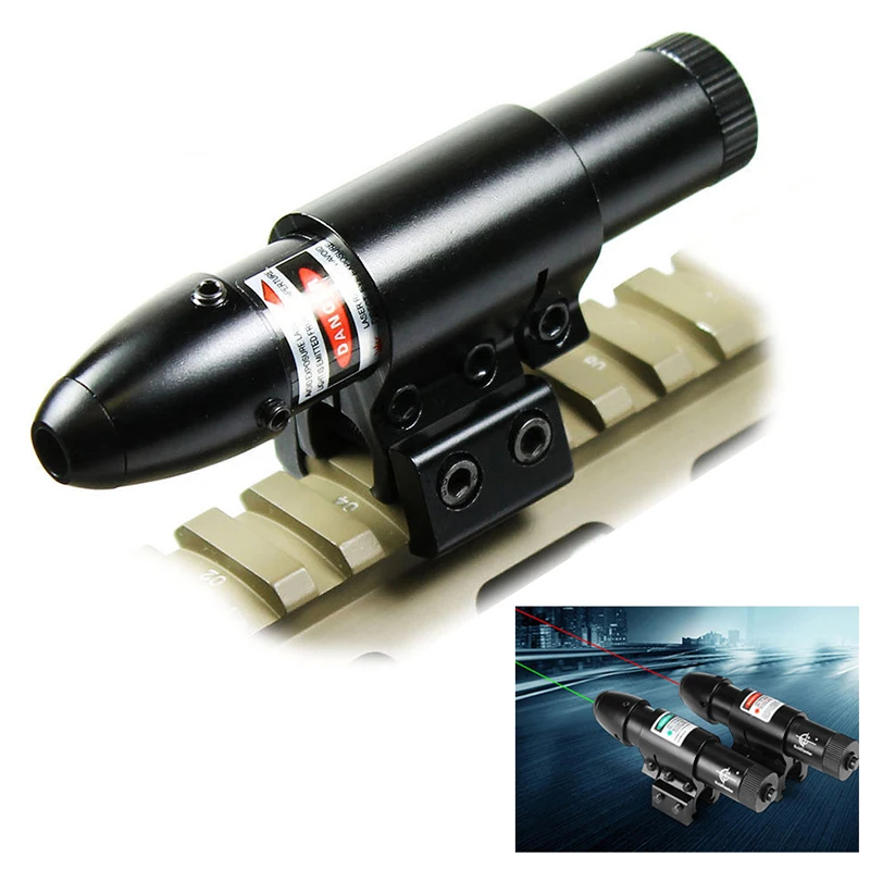 

11mm / 20mm Ray Mount Sight Scopes Hunting Red Dot Laser W / Barrel Tactical Optical Green Point Laser
