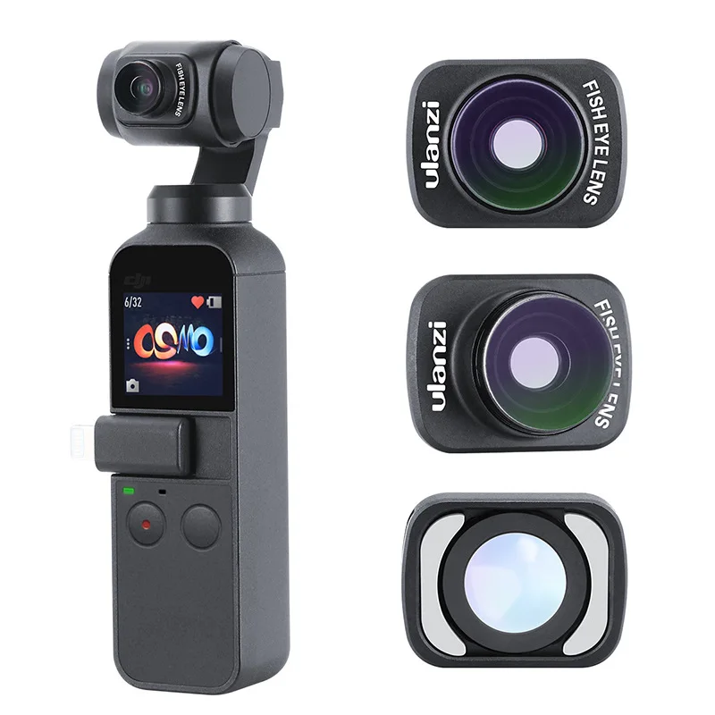 Ulanzi OP-8 Мини Магнитный объектив рыбий глаз для DJI Osmo Pocket широкоугольный камеры Gimbal