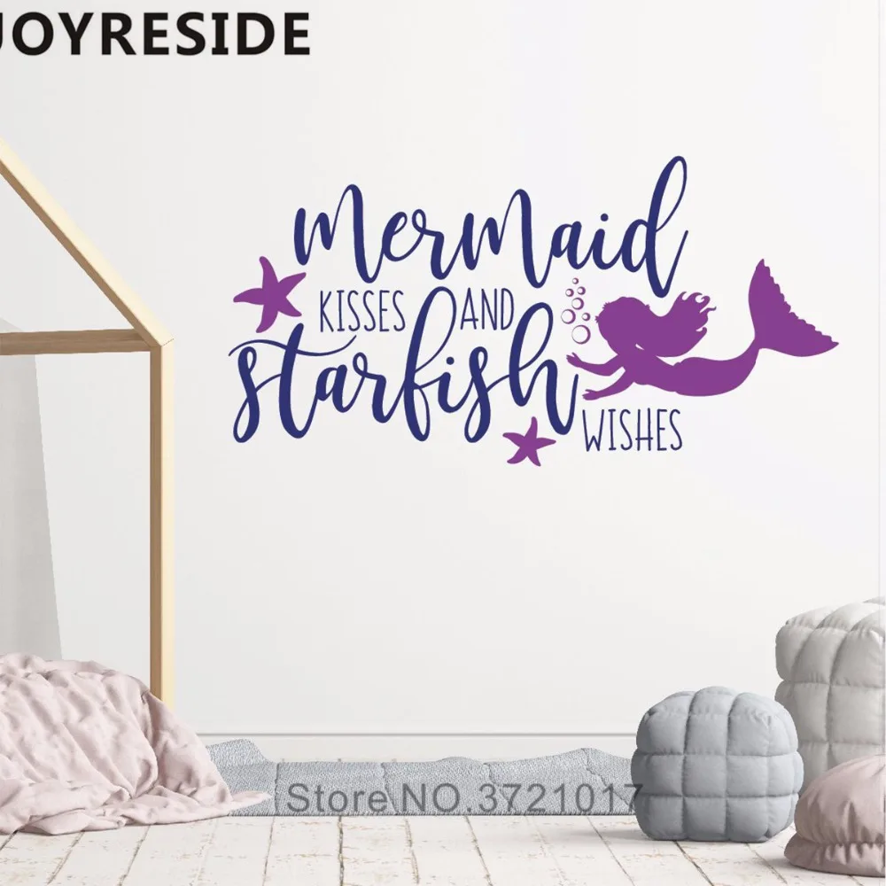 De Agua Marina Pared Casa Ninos Dormitorio Chica Regalos De