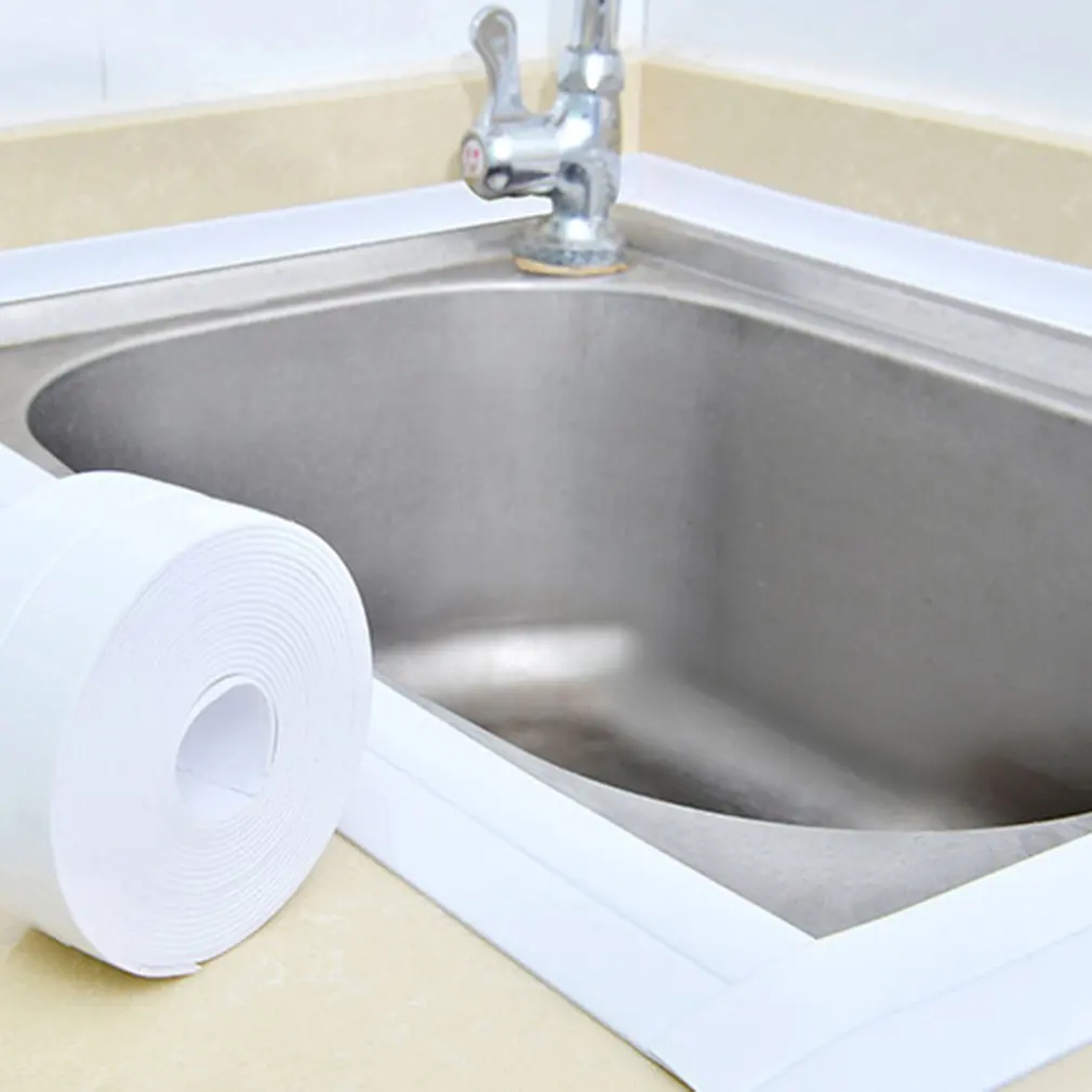 

Self Adhesive Kitchen Waterproof Mildew Proof Adhesive Tape Bathroom Toilet Wall Corner Line Sink Sealing Sticker