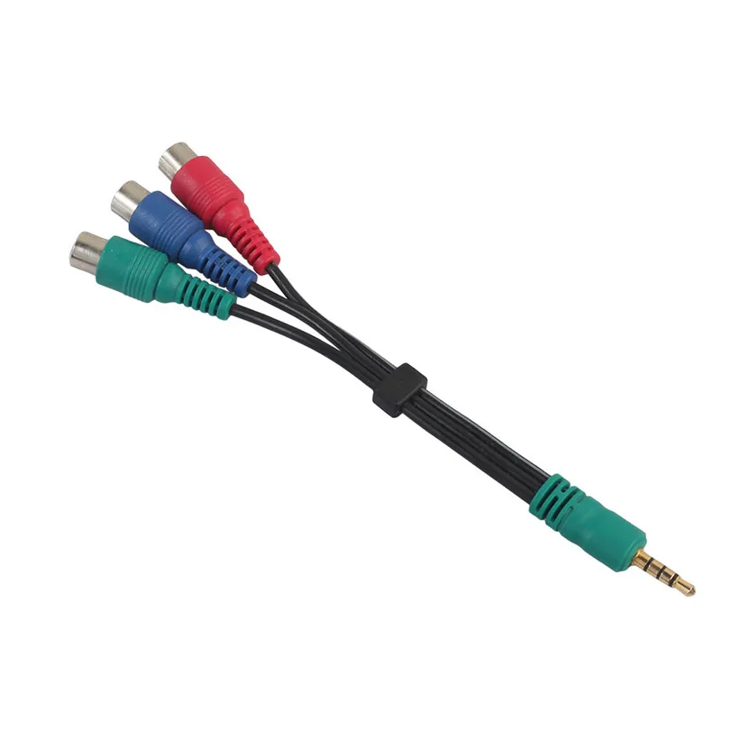 3 5 мм вспомогательный RCA компонент зеленый синий красный YPbPr адаптер кабель