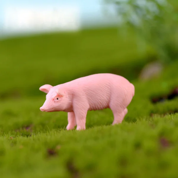 Самодельный работник на ферме, свинья, лошадь, корова, овца, утка, фигурка животного, коза, домашний декор, миниатюрное украшение для сада в виде Феи, аксессуары - Цвет: Small Pig