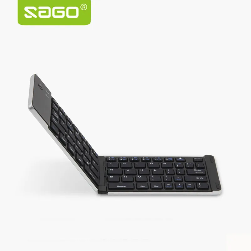 

SAGO Folding Portable Wireless Bluetooth 3.0 Keyboard for New iPad 10.5 Foldable Small Keyboard for IOS Windows Android System