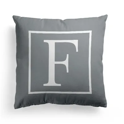 С изображением букв алфавита, печатные серый наволочка для декоративных подушек Чехлы Применение для дома диван автомобилей офисного Almofadas Cojines размером 45*45 см