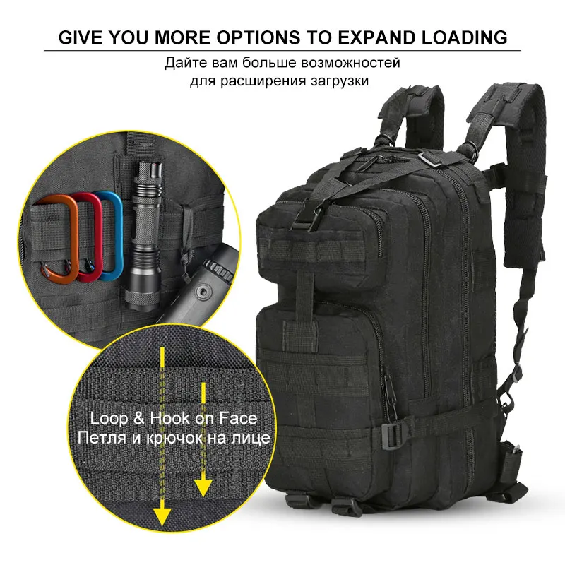 Small 3D Outdoor Military Tactical Backpack Army Waterproof Bug Out Bag Kid Hiking Camping Mochila