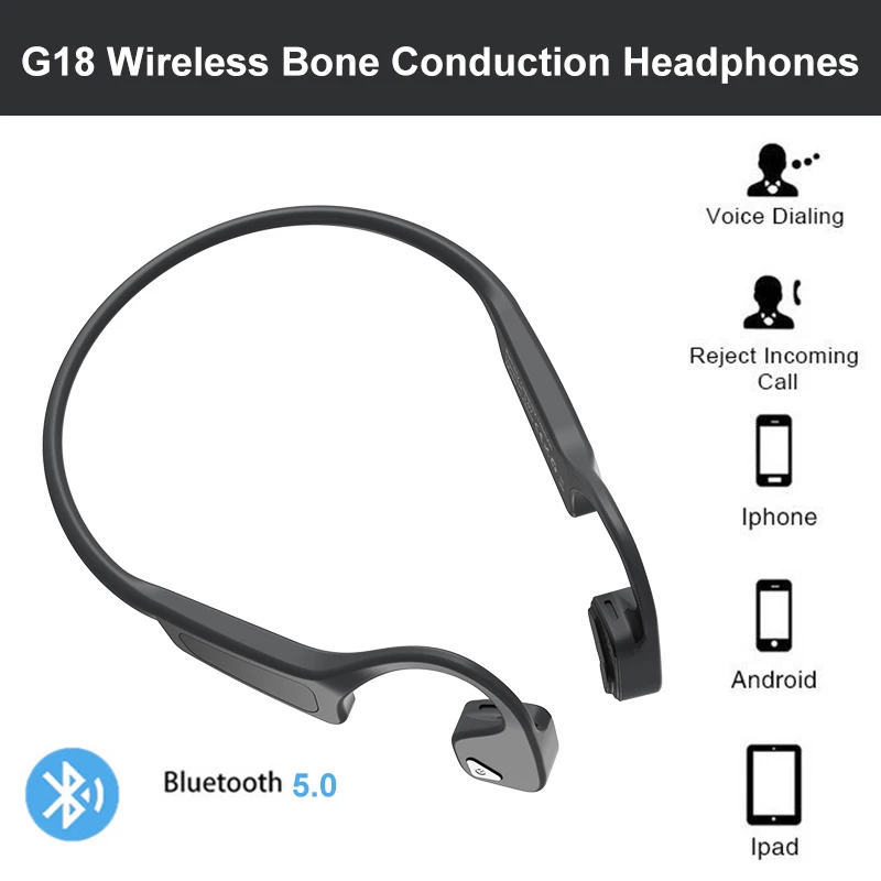 

High Quality Bone Conduction Headset Wireless Bluetooth 5.0 Wireless Headphones sport Waterproof bluetooth wireless earphones