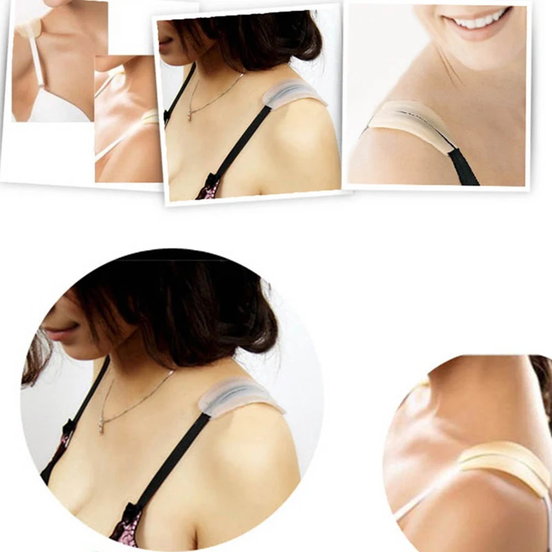 1Pair Soft Silicone Bra Strap Holder Non-Slip Bra Strap Shoulder Pads Cushion Relief Pain Strap Pads Intimates Bra Accessories 8