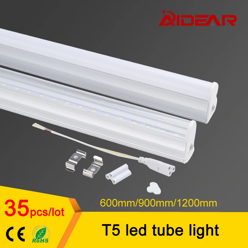T5 светодиодный Light Tube 2ft 3ft 4ft светодиодный лампах T5 AC85-265V integrated t5 трубки светодиодный