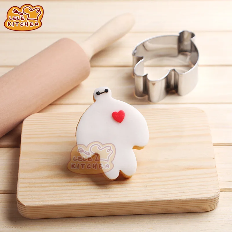 

HEARTMOVE Cute Baymax 3D stainless steel cookie cutter cake tool for DIY candy biscuit jelly pastry baking mold High quality