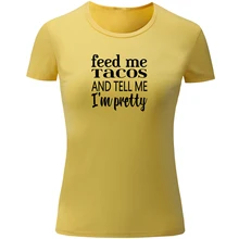 Feed me/футболка с короткими рукавами и надписью «I'm Pretty Print» для обучения подчинению, Женская хлопковая летняя футболка для девушек, уличного стиля, женская футболка