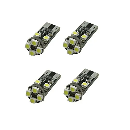 Ampoule led T10 W5W 5 SMD Canbus anti erreur ODB 12V Blanc, rouge, orange,  vert, bleu.