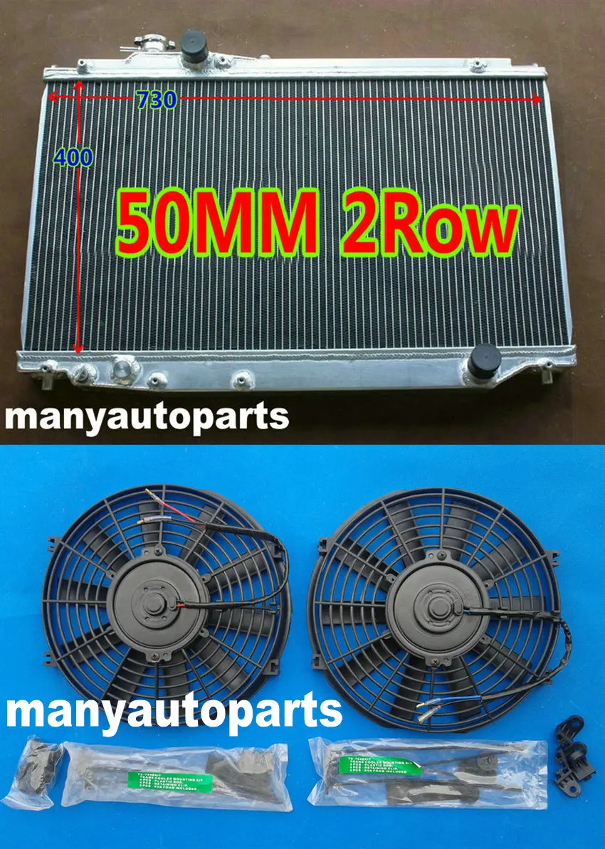 Полностью алюминиевый радиатор для TOYOTA SUPRA MK4 JZA80 2JZ GTE BI TURBO RZ MT 1993 1998 + 2xfan|radiator