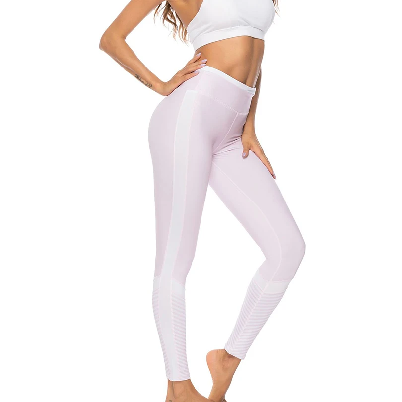 

Sexy Patchwork Bandage Leggings For Women High Waist Push Up Female Leggings Elasticity Workout Casual Pants Sports Clothes 2019