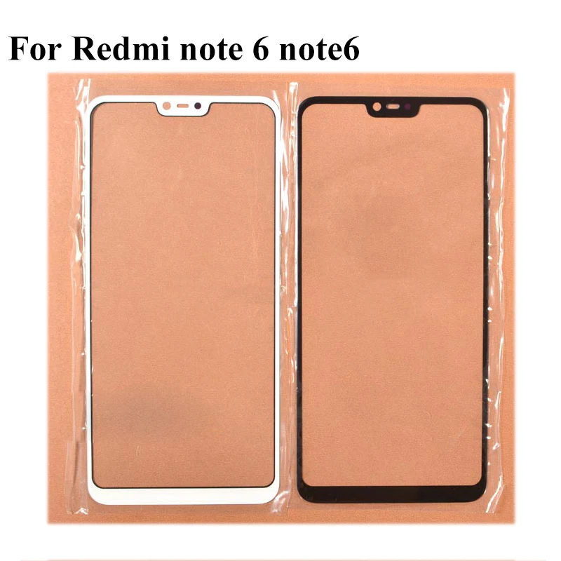 Для Xiaomi Redmi Note6 Note 6 передняя внешняя стеклянная линза Ремонт сенсорного экрана