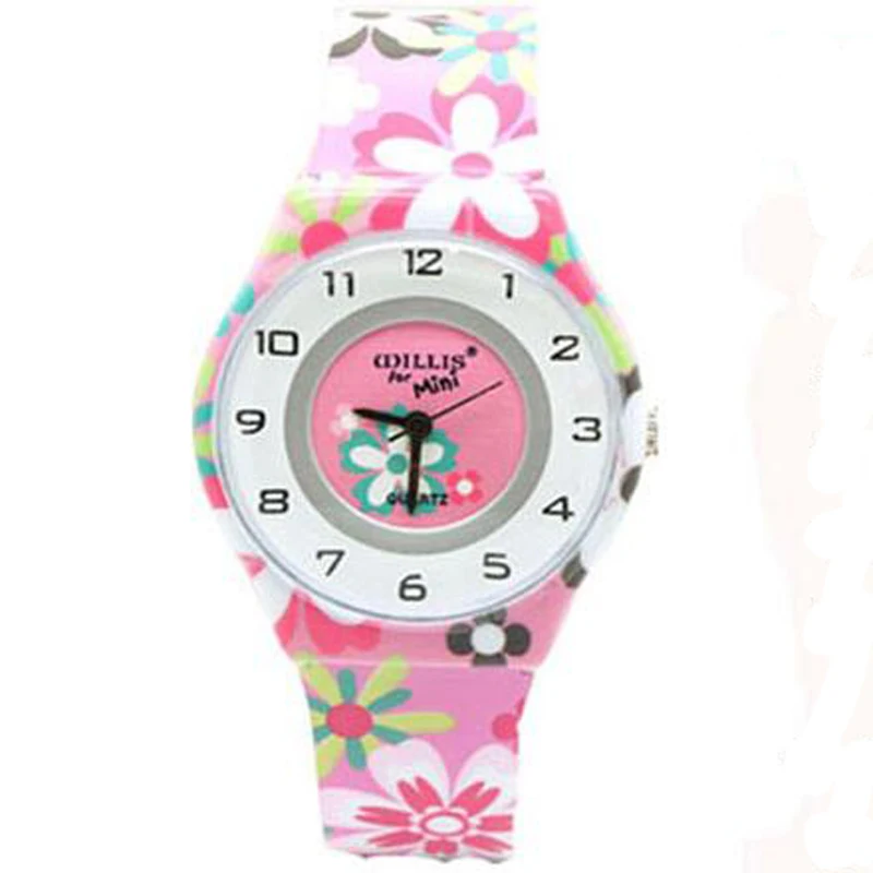 

2016 Fashion Woman Brand Quartz Mini Watch Willis Waterproof Flowers Design Analog Ultrathin resin band Wrist Watch Y16