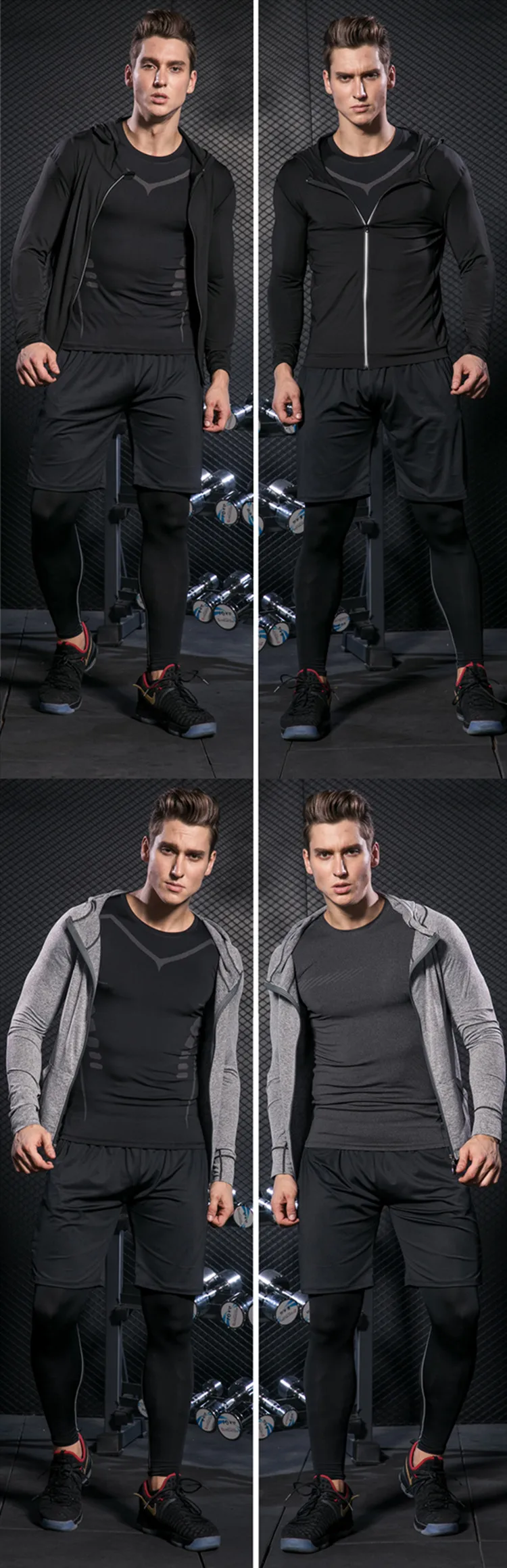 5-Piece Mens' Compression Dry-Fit Set