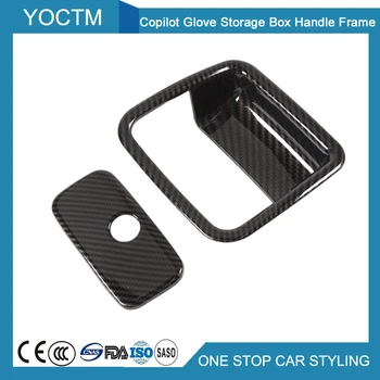 

Copilot Glove Storage Box Handle Frame For Jeep Wrangler JL 2018+ Accessories Interior Car Styling Silver/Red/Carbon fiber Look