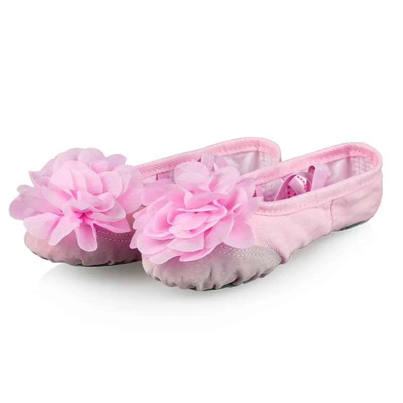 Балет Танец танцор обувь Pointe для детей девочек женские мягкие туфли на плоской подошве Удобные спортивные дышащие слипоны цветок - Цвет: 1 as phito color
