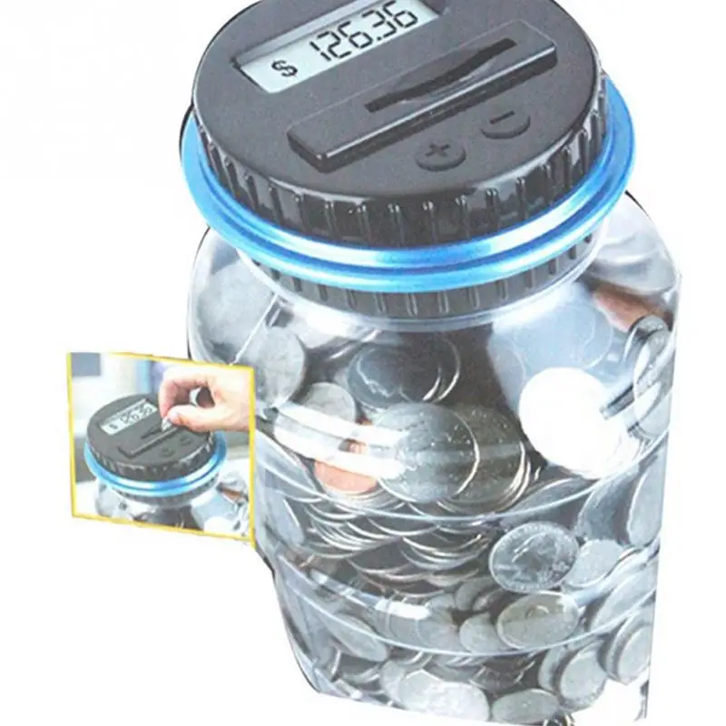 Kids Money Save Can Electronic USD Digital Money Box Money Dollar Saving Coin Counter Piggy Bank Jar Gift LCD Screen Money Box