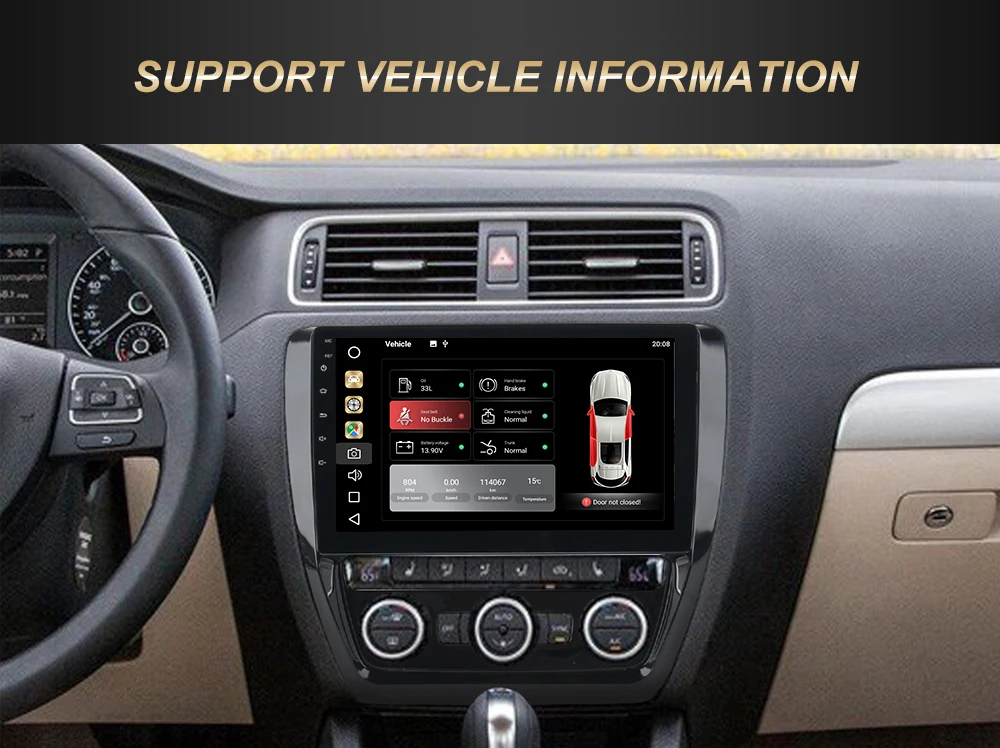 Discount 10.2" Android 8.0 Car GPS Radio Player for VW Jetta 2011-2015 with Octa Core 4GB+32GB Auto Stereo Navi Multimedia NO CD PLAYER 10